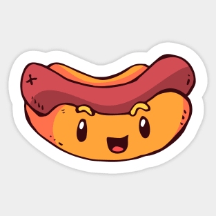 Kawaii Hot Dog Cartoon Sticker